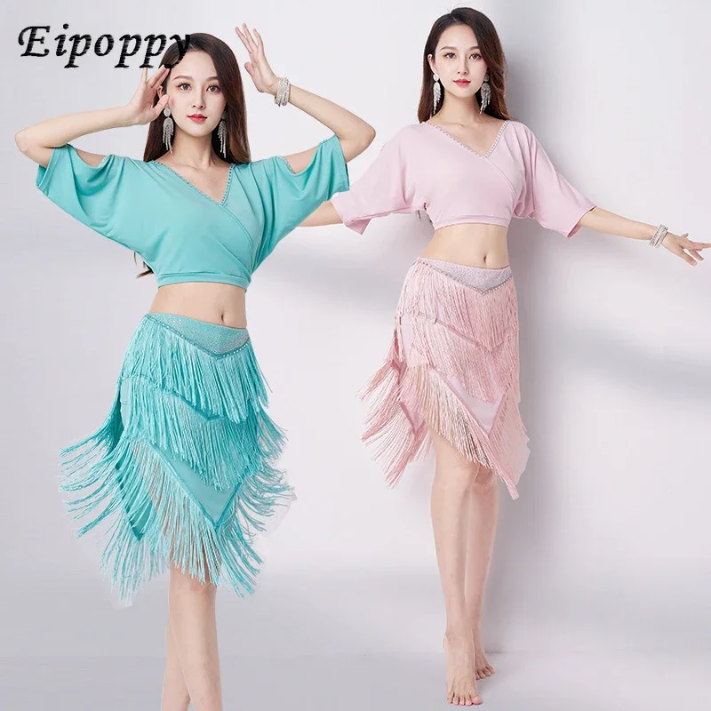 Belly Dance V-neck Sexy Hot Drilling Tassel Dress Suit New Oriental Dance Costume Exercise Clothing Women
Belly Dance V-neck Sexy Hot Drilling Tassel Dress Suit New Oriental Dance Costume Exercise Clothing Women
