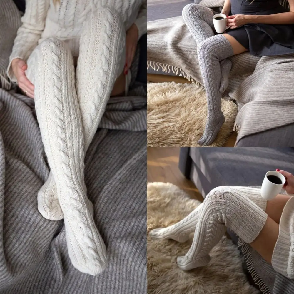 Trendy Winter Warm Women's Socks Thick Sexy Casual Knitted Stockings Stripes Stacking Thigh Sock Over Knee Long Socks Gift
Trendy Winter Warm Women's Socks Thick Sexy Casual Knitted Stockings Stripes Stacking Thigh Sock Over Knee Long Socks Gift