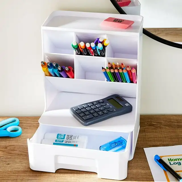 White Tall Organizer Plastic Desktop OrganizerWhite Tall Organizer Plastic Desktop Organizer
White Tall Organizer Plastic Desktop OrganizerWhite Tall Organizer Plastic Desktop Organizer
