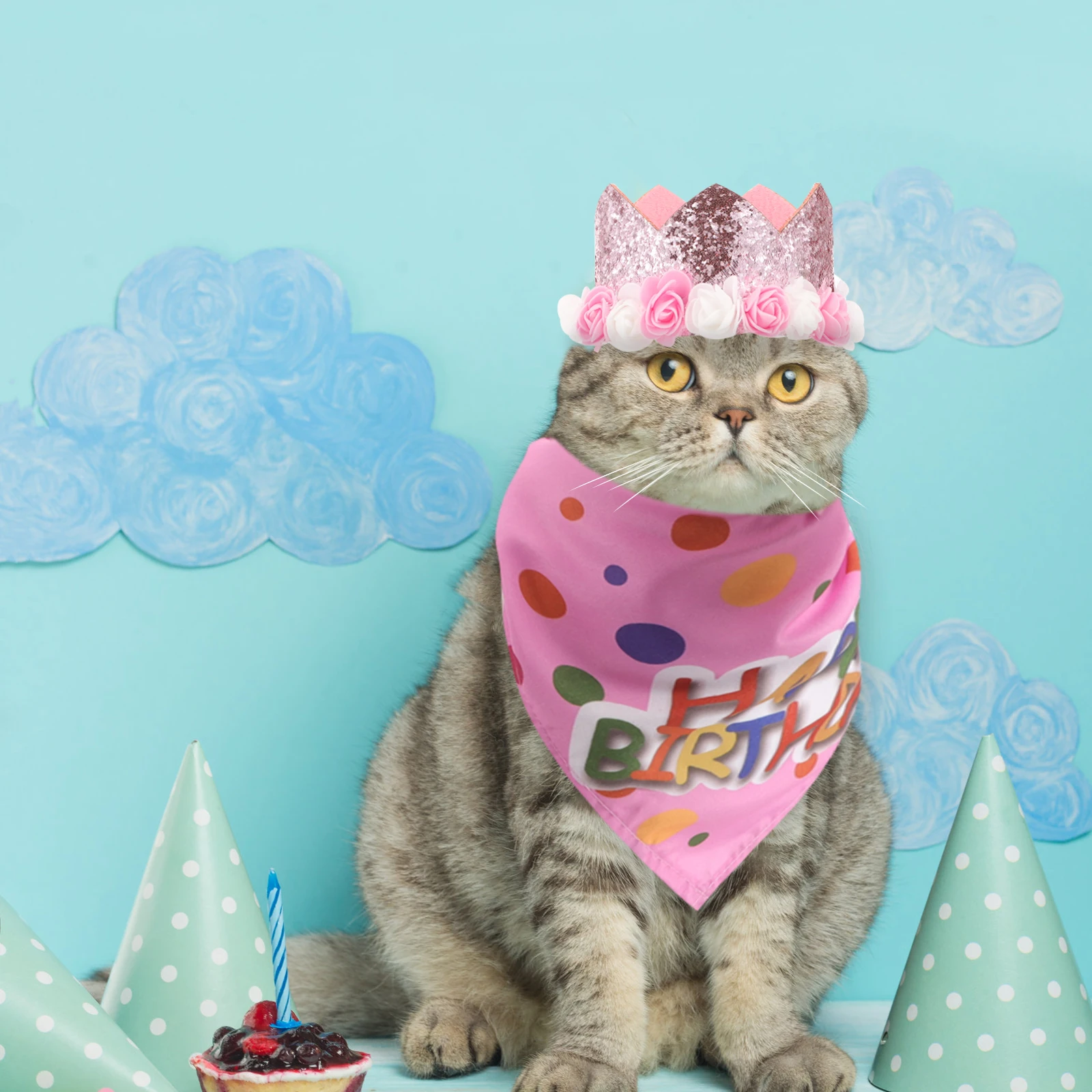 Pet Birthday Crown Tulle Dress Saliva Cloth Pink Set for Dog Cat Party Decorations Adjustable Bandana Comfortable Easy Clean
Pet Birthday Crown Tulle Dress Saliva Cloth Pink Set for Dog Cat Party Decorations Adjustable Bandana Comfortable Easy Clean