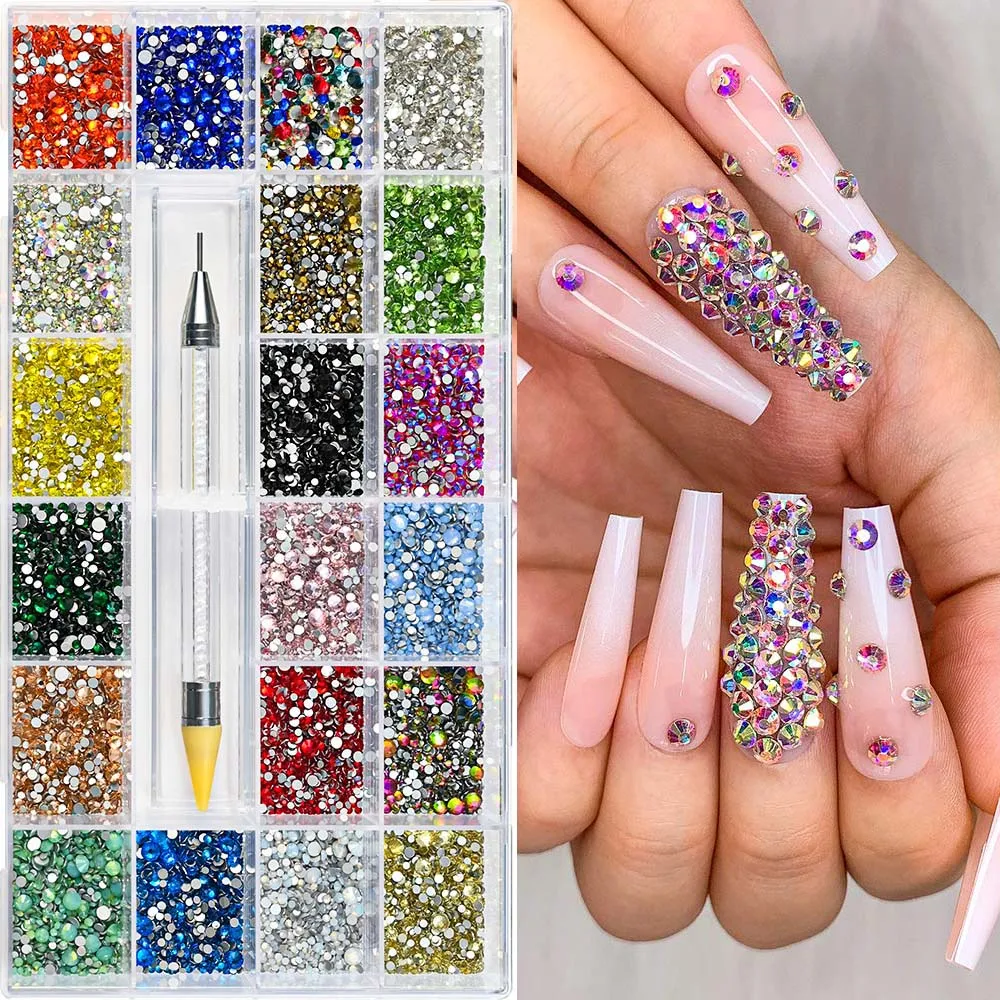 SS6~10 3D Round Shape Diamond Rhinestone Set for Nail Art Decor Face Sticker Nail Ab Flat Bottom Drill Nail Art Luxury 20 Color
SS6~10 3D Round Shape Diamond Rhinestone Set for Nail Art Decor Face Sticker Nail Ab Flat Bottom Drill Nail Art Luxury 20 Color