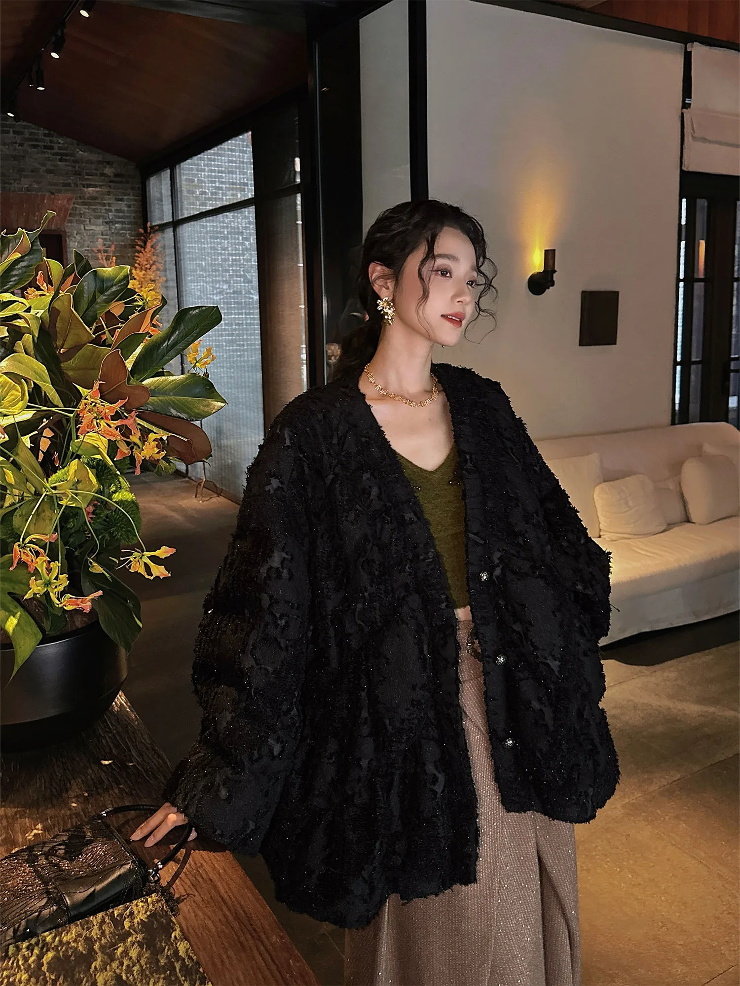 Sanji Bla Flower Quilted down Jaet Women's Sle Winter Warm Coat Korean Version Long Sve Print Texture Fem Model
Sanji Bla Flower Quilted down Jaet Women's Sle Winter Warm Coat Korean Version Long Sve Print Texture Fem Model