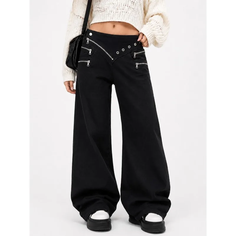 Unisex Y2K Streetwear Jeans 2026 Summer New Multi-Zipper Irregular Waist Wide Leg Straight Casual Denim Pants
Unisex Y2K Streetwear Jeans 2026 Summer New Multi-Zipper Irregular Waist Wide Leg Straight Casual Denim Pants