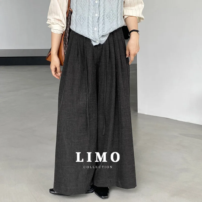 LIMO 2025 новые модные широкие брюки для женщин, осенне-зимние хлопковые полиэстеровые плиссированные брюки, офисные рабочие брюки
LIMO 2025 новые модные широкие брюки для женщин, осенне-зимние хлопковые полиэстеровые плиссированные брюки, офисные рабочие брюки