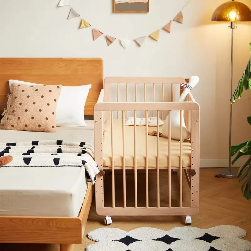 Beech splicing bed Multifunctional growth bed Movable bedside Solid wood 0-12 years old baby newborn crib
Beech splicing bed Multifunctional growth bed Movable bedside Solid wood 0-12 years old baby newborn crib
