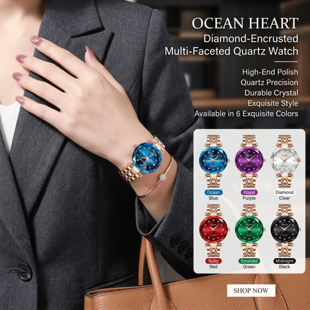 Stainless Steel Ocean Star Watch Polished Jewelry Accessories Diamond-Cut Crystal Watch Bracelet Ladies' Wristwatch Evening
Stainless Steel Ocean Star Watch Polished Jewelry Accessories Diamond-Cut Crystal Watch Bracelet Ladies' Wristwatch Evening