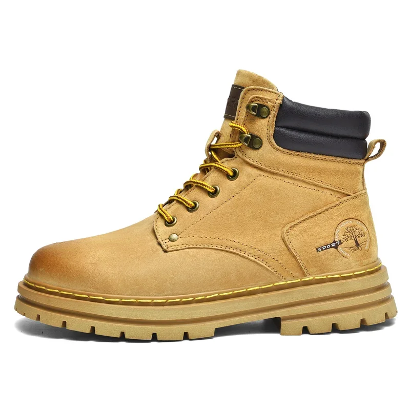 Outdoor Leather Mens Slip on Boots Platform Shoes Luxury Brand Men Winter Plush Snow Boots Fashion All-match Men Motocross Boots
Outdoor Leather Mens Slip on Boots Platform Shoes Luxury Brand Men Winter Plush Snow Boots Fashion All-match Men Motocross Boots