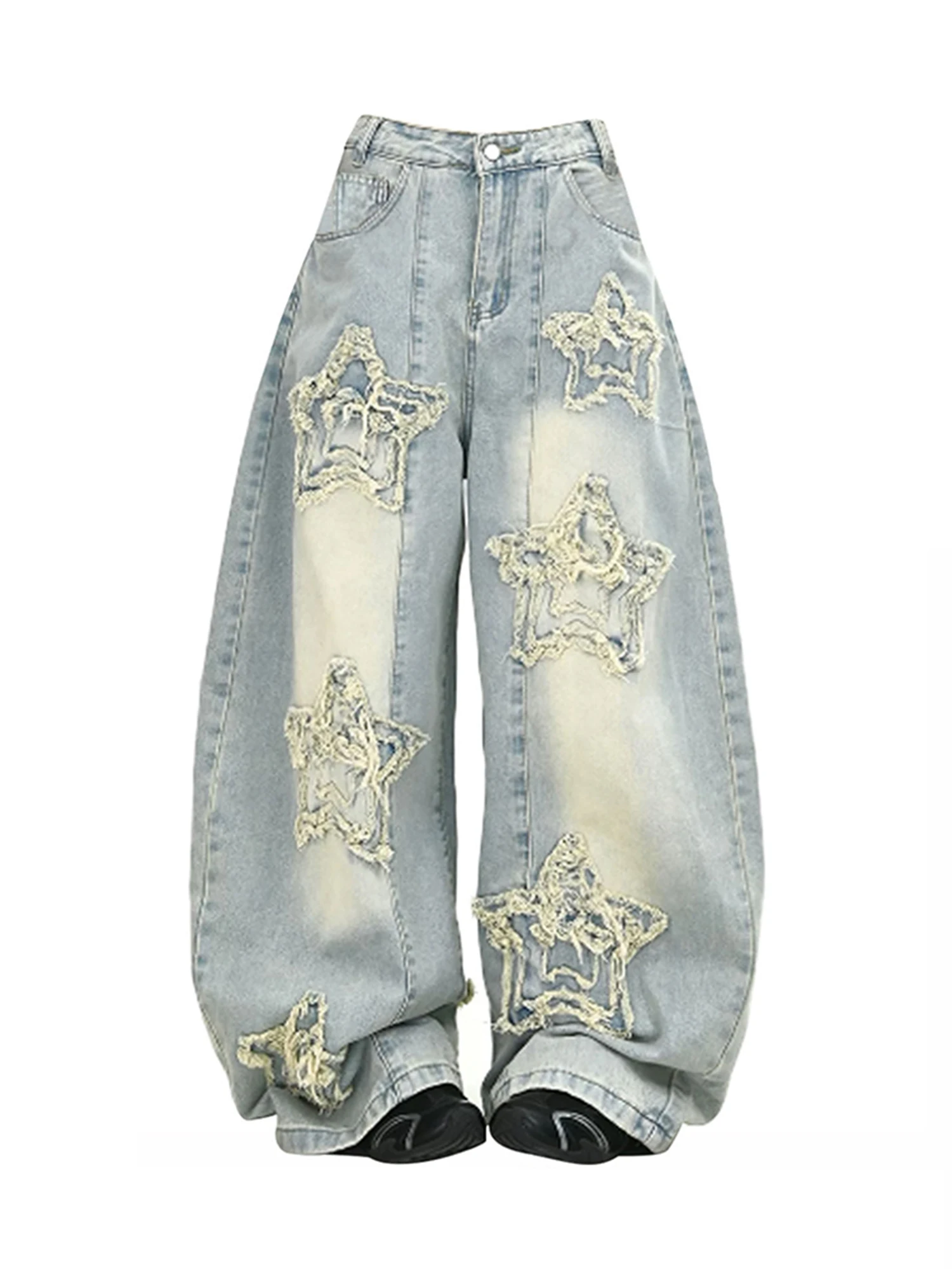 Women's Blue Y2K Baggy Star Jeans Pants Vintage Harajuku Jean Pants High Street Hiphop Grunge Wide Denim Trousers Spring Autumn
Women's Blue Y2K Baggy Star Jeans Pants Vintage Harajuku Jean Pants High Street Hiphop Grunge Wide Denim Trousers Spring Autumn