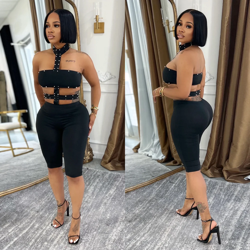 Beads Decorate Playsuits Women Hot Commodity Jumper One Piece Jumpsuit Sexy Halter Cutout Sleeveless Backless Skinny Rompers
Beads Decorate Playsuits Women Hot Commodity Jumper One Piece Jumpsuit Sexy Halter Cutout Sleeveless Backless Skinny Rompers