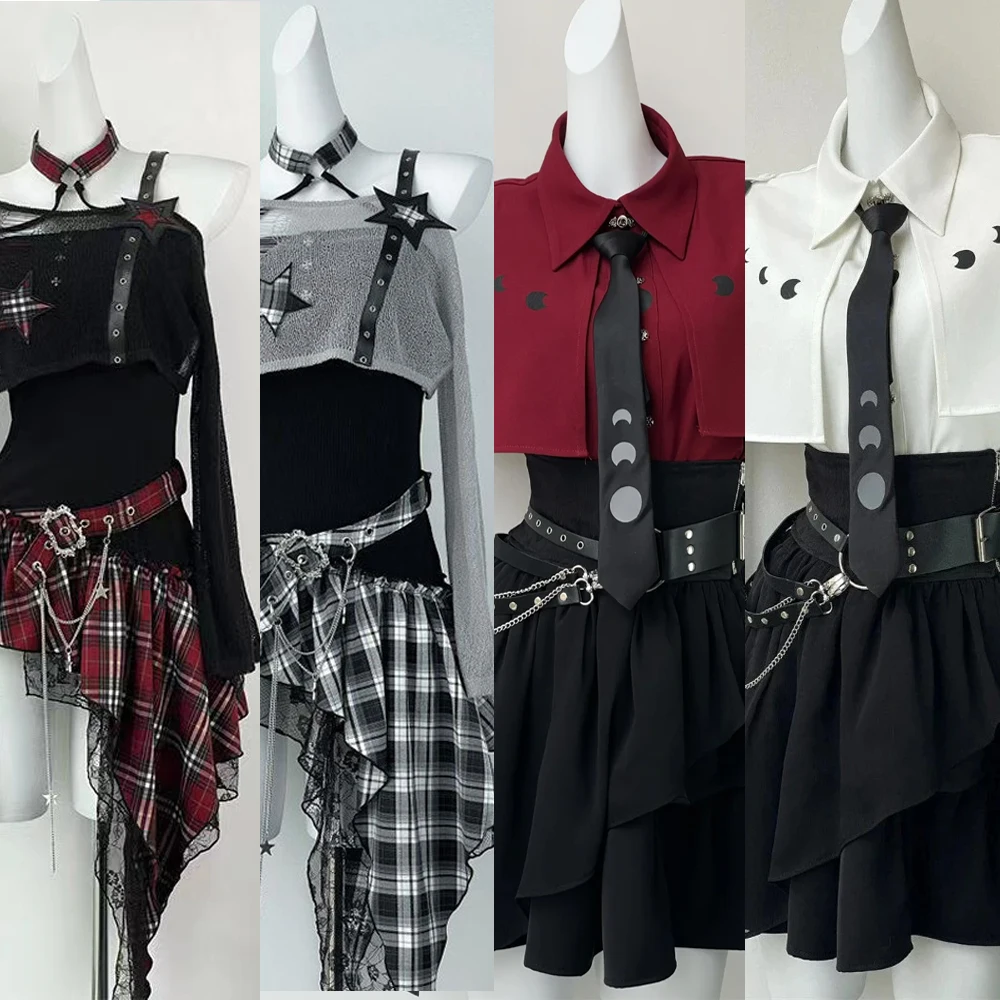 2026 Gothic Harajuku 2 Piece Sets Womens Vintage Y2k Crop Top Blouse + Black High Waist Retro Skirt Belt Party Vintage Sets Chic
2026 Gothic Harajuku 2 Piece Sets Womens Vintage Y2k Crop Top Blouse + Black High Waist Retro Skirt Belt Party Vintage Sets Chic