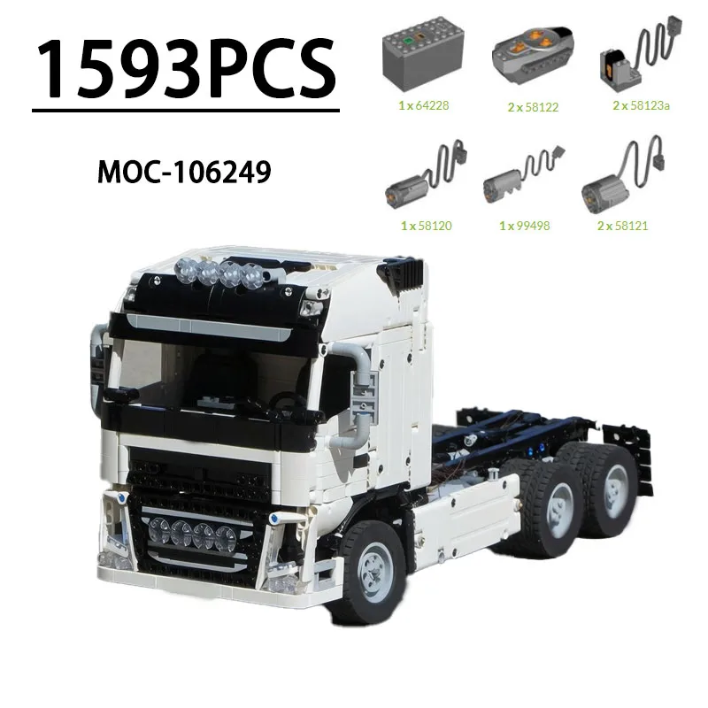 MOC-106249 Building Block Semi-Trailer Truck Assembly Model 1593Pieces Children Educational Birthday Christmas New Year Toy Gift
MOC-106249 Building Block Semi-Trailer Truck Assembly Model 1593Pieces Children Educational Birthday Christmas New Year Toy Gift