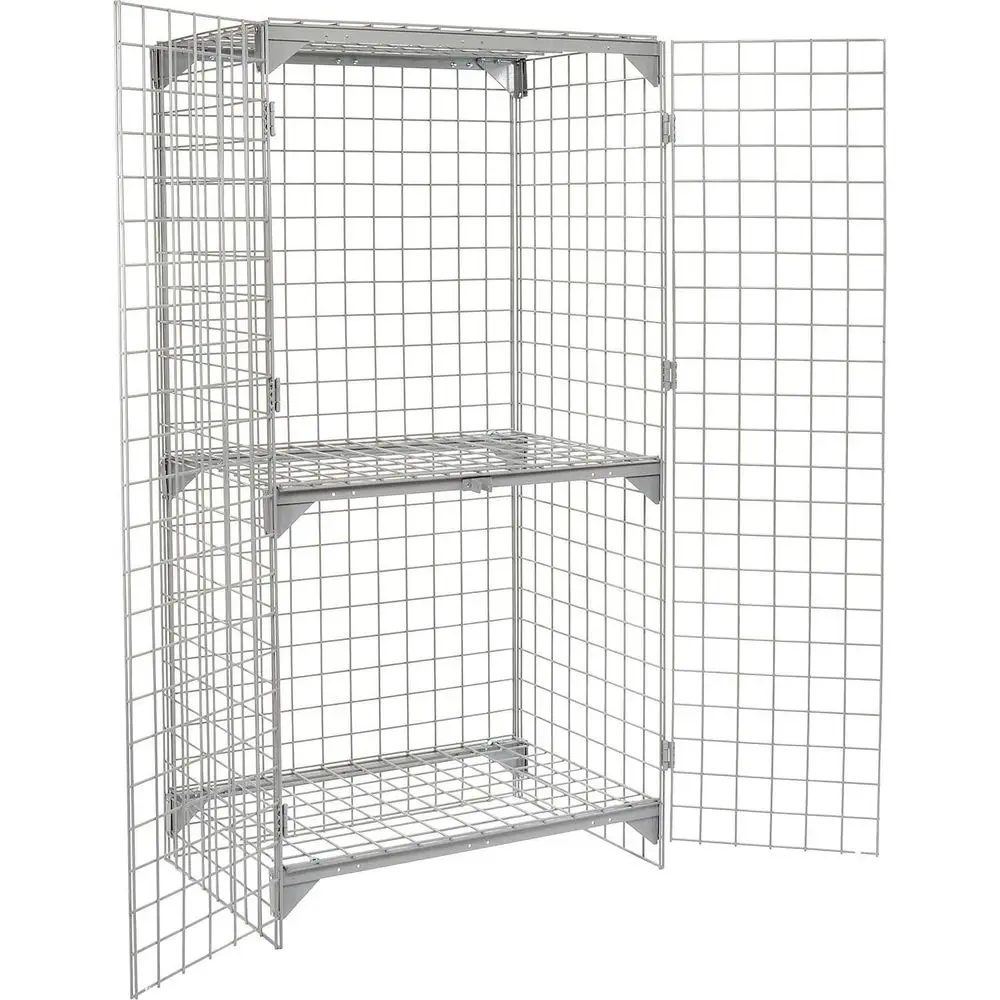 Gray 1-Tier 2-Door Wire Mesh Locker, 36W x 24D x 72H, Industrial Storage Cage
Gray 1-Tier 2-Door Wire Mesh Locker, 36W x 24D x 72H, Industrial Storage Cage