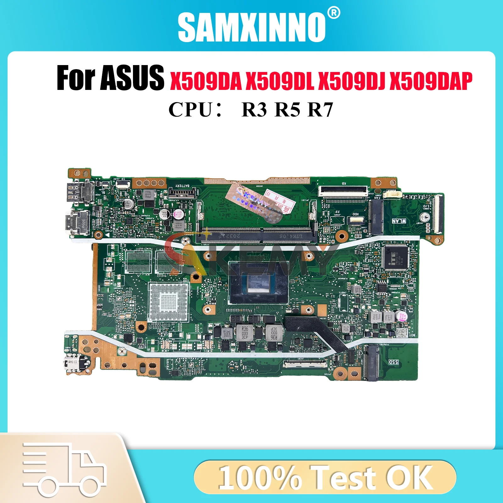 X509DA Laptop Motherboard For ASUS X509DL Y5200D D509D X509D D409D FL8700DA X509DJ X509DAP M409D M509D Mainboard W/ R3 R5 R7 CPU
X509DA Laptop Motherboard For ASUS X509DL Y5200D D509D X509D D409D FL8700DA X509DJ X509DAP M409D M509D Mainboard W/ R3 R5 R7 CPU