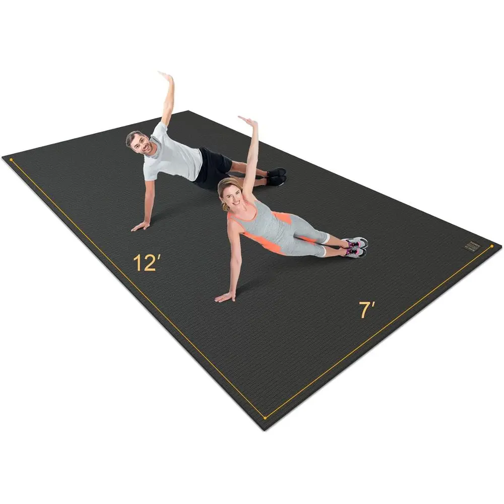 Широкий большой коврик для упражнений 12x7/10x7/8x7 (7 мм), толстые коврики для тренировок для пола в домашнем спортзале, прочный кардиотводящий коврик высокой плотности, приятный для обуви
Широкий большой коврик для упражнений 12x7/10x7/8x7 (7 мм), толстые коврики для тренировок для пола в домашнем спортзале, прочный кардиотводящий коврик высокой плотности, приятный для обуви