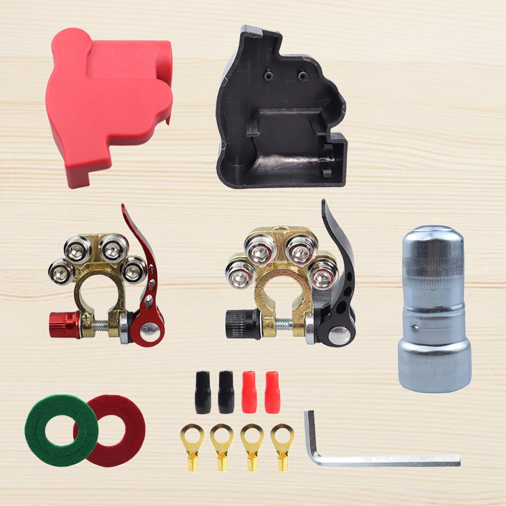 Car Battery Terminal Pure Copper Battery Post Terminal Positive Negative Wire Cable Clamp with Hex Wrench for Truck Sedan Van
Car Battery Terminal Pure Copper Battery Post Terminal Positive Negative Wire Cable Clamp with Hex Wrench for Truck Sedan Van