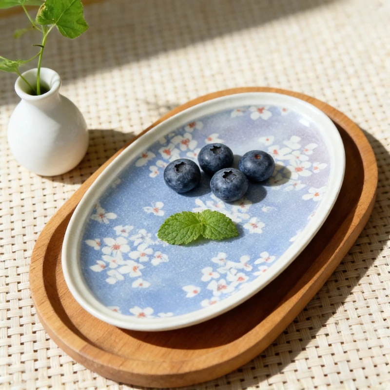 Новая керамическая тарелка в японском стиле «Нарцисс», овальная, с цветочным узором под глазурью, для десертов, креативная тарелка для закусок, посуда
Новая керамическая тарелка в японском стиле «Нарцисс», овальная, с цветочным узором под глазурью, для десертов, креативная тарелка для закусок, посуда