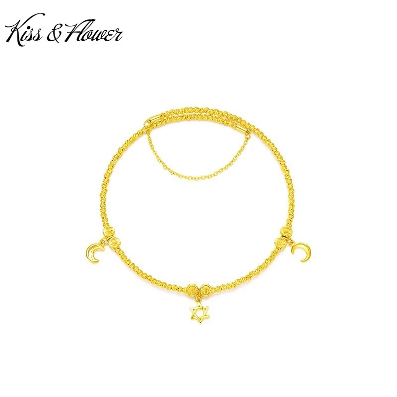 KISS&FLOWER Gold Star Moon Bracelets Bangles For Women Wedding Party Birthday Christmas Bride Mother Girl Ladies Gifts BR362
KISS&FLOWER Gold Star Moon Bracelets Bangles For Women Wedding Party Birthday Christmas Bride Mother Girl Ladies Gifts BR362