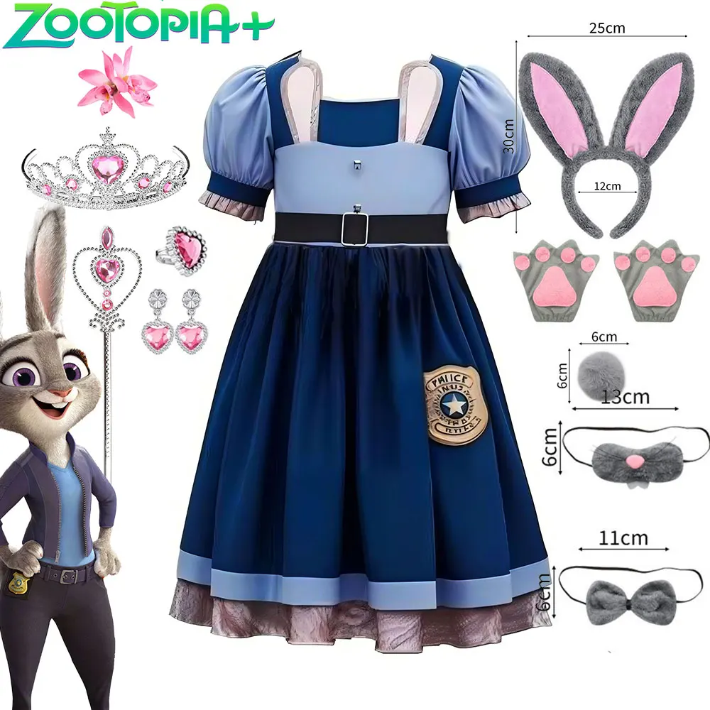 Girls Halloween Zootopia Costume Cop Judy Dress up 2-10 Yrs Carnival Bunny Hopp Officer Outfit Animal Rabbit Ploice Role Play
Girls Halloween Zootopia Costume Cop Judy Dress up 2-10 Yrs Carnival Bunny Hopp Officer Outfit Animal Rabbit Ploice Role Play