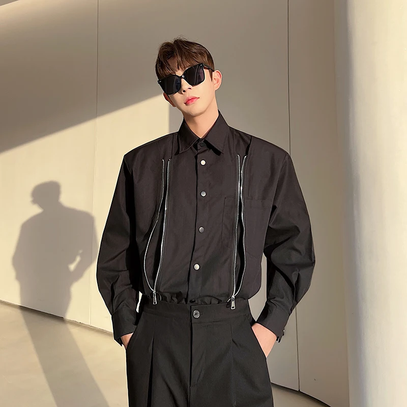 Loose Long Sve Men's irt Double Zipper Casual Outerwear Sli Hairdrer Top Spring New Arrival Youth Faion
Loose Long Sve Men's irt Double Zipper Casual Outerwear Sli Hairdrer Top Spring New Arrival Youth Faion