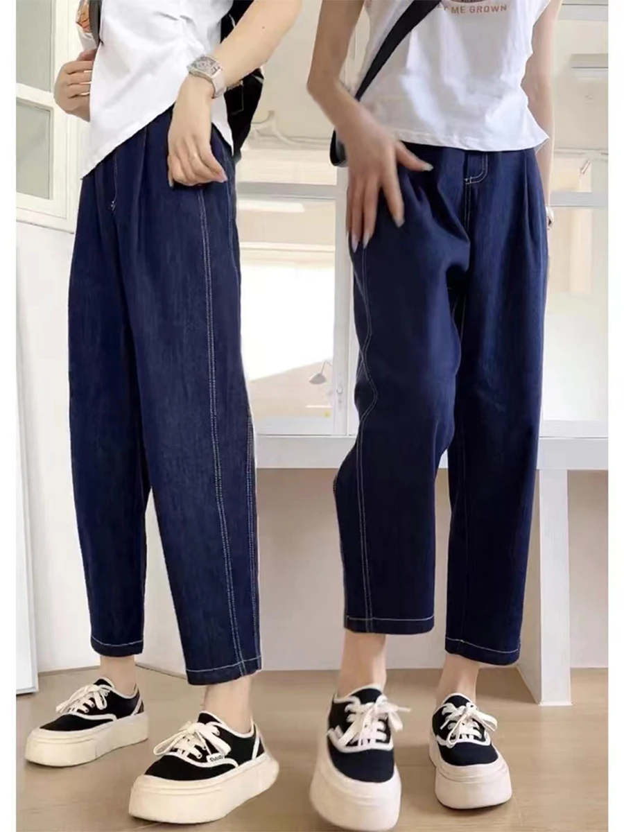 Джинсы-харланы женские больших размеров с высокой талией, весна-осень, свободные, стройнящие, прямые, широкие штанины, синий деним, повседневные
Джинсы-харланы женские больших размеров с высокой талией, весна-осень, свободные, стройнящие, прямые, широкие штанины, синий деним, повседневные