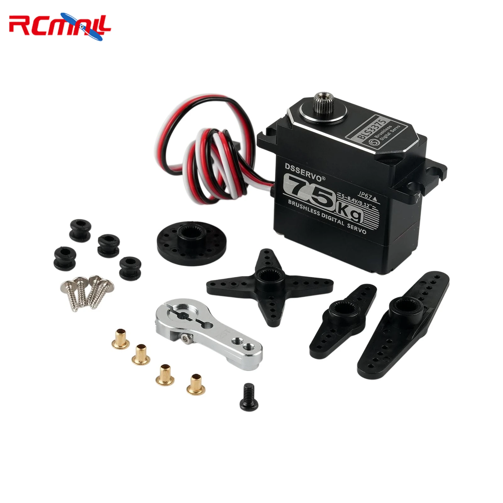 BLS3375 All Metal Digital Servo 7.4V 75kg Brushless Motor Servo 180 270 360 Degree Waterproof IP67 Servos for RC Car Robot
BLS3375 All Metal Digital Servo 7.4V 75kg Brushless Motor Servo 180 270 360 Degree Waterproof IP67 Servos for RC Car Robot