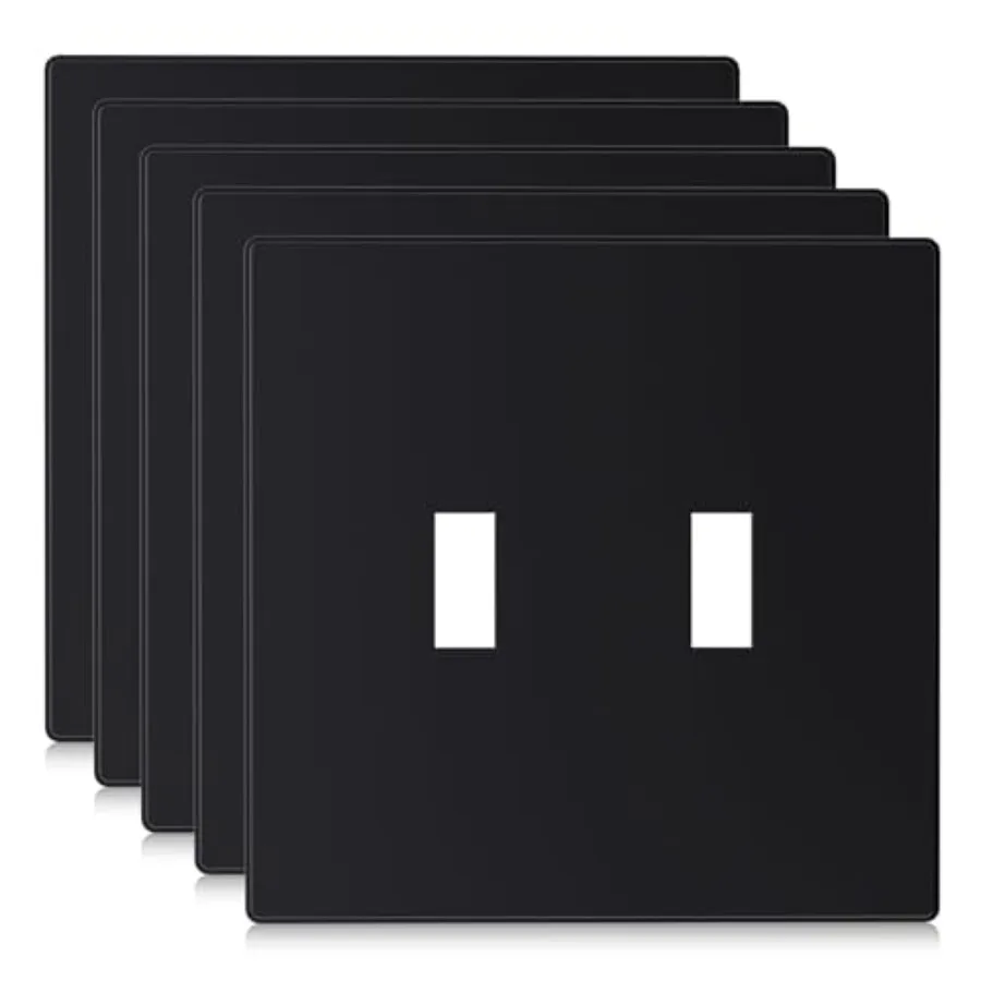 2-Gang Screwless Toggle Wall Plates, Mid-Size Unbreakable Thermoplastic Faceplate Cover for Toggle Wall Switch and Dimmer Switc
2-Gang Screwless Toggle Wall Plates, Mid-Size Unbreakable Thermoplastic Faceplate Cover for Toggle Wall Switch and Dimmer Switc