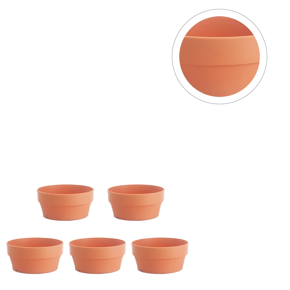 5pcs Plastic Flower Pots Orange Tabletop Planter Containers Imitation Clay Pot Garden Supplies Draining Hole Design Balcony Desk
5pcs Plastic Flower Pots Orange Tabletop Planter Containers Imitation Clay Pot Garden Supplies Draining Hole Design Balcony Desk