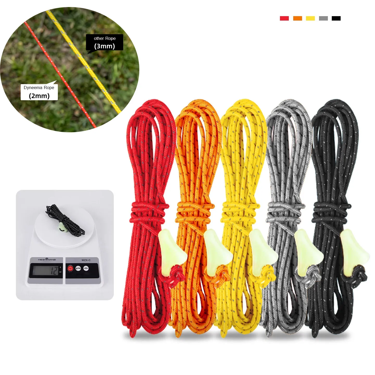 4pcs UHMWPE Tent Guy Lines - Ultra Lightweight Reflective Ropes For Camping/Tarp (Weatherproof, Anti-Slip, Easy Adjust)
4pcs UHMWPE Tent Guy Lines - Ultra Lightweight Reflective Ropes For Camping/Tarp (Weatherproof, Anti-Slip, Easy Adjust)