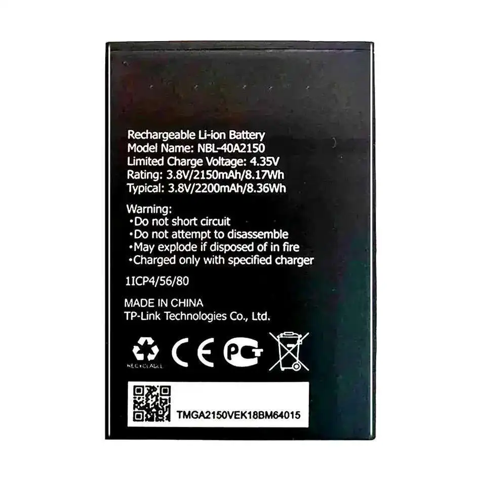 Аккумулятор мобильного телефона 2150 мАч Nbl-40A2150 для TP-Link Neffos C5 Plus, высокая производительность
Аккумулятор мобильного телефона 2150 мАч Nbl-40A2150 для TP-Link Neffos C5 Plus, высокая производительность