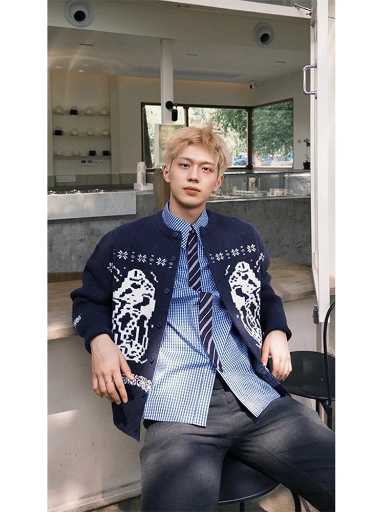 American Sle Fair Isle Knitted Sweater Coat Thiened round Ne Inner Wear for Autumn Retro Embroidery Warm Open Cardigan
American Sle Fair Isle Knitted Sweater Coat Thiened round Ne Inner Wear for Autumn Retro Embroidery Warm Open Cardigan