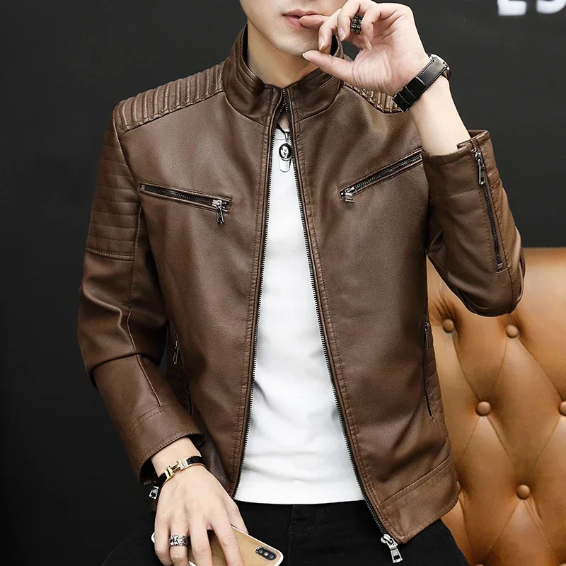 Slim Fit Short Coat Streetwear Casual Blazer Jackets Male Outerwear Men Fashion Leather jacket 2024 Men Leather Suit Jacket Men
Slim Fit Short Coat Streetwear Casual Blazer Jackets Male Outerwear Men Fashion Leather jacket 2024 Men Leather Suit Jacket Men
