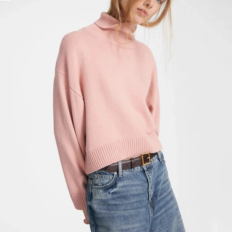Fashion Casual Knitted Pullover Sweater Solid Color Women's Turtleneck Sweater Oversized Jumpers Loose Long Sleeve Pullovers
Fashion Casual Knitted Pullover Sweater Solid Color Women's Turtleneck Sweater Oversized Jumpers Loose Long Sleeve Pullovers