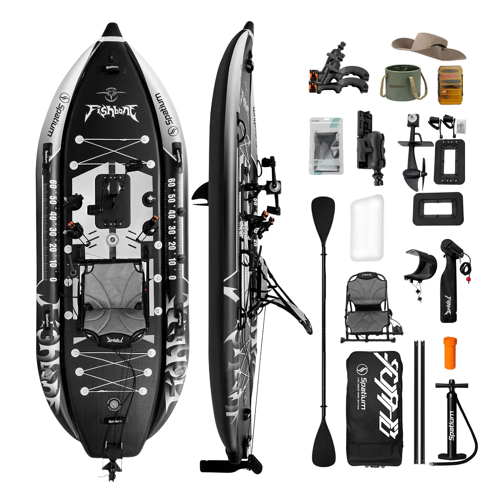 Spatium Pedal Kayak Inflatable Fishing Kayak Pedal Drive Kayak Boats Power System Orientation System,11'*44"*4",Capacity 507 LBS
Spatium Pedal Kayak Inflatable Fishing Kayak Pedal Drive Kayak Boats Power System Orientation System,11'*44"*4",Capacity 507 LBS