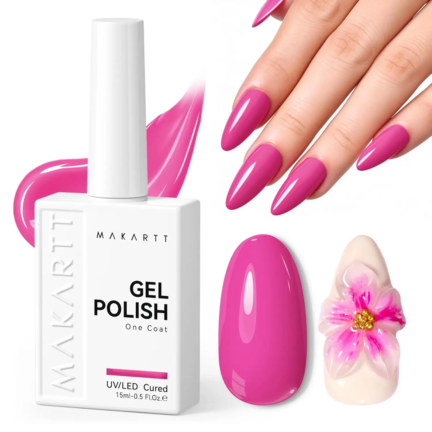 Makartt 15ml Gel Polish One N'Done Ultra-Pigmented One Coat High Gloss Ceramic Shine UV Nail Art Manicure DIY Salon Rose Red
Makartt 15ml Gel Polish One N'Done Ultra-Pigmented One Coat High Gloss Ceramic Shine UV Nail Art Manicure DIY Salon Rose Red