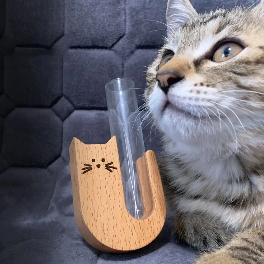 Commemorative Wooden Pet Cat Hair Vase Cartoon Magnetic Hydroponic Plants Vase with Glass Tube Pet Hair Storage Box Home Decor
Commemorative Wooden Pet Cat Hair Vase Cartoon Magnetic Hydroponic Plants Vase with Glass Tube Pet Hair Storage Box Home Decor