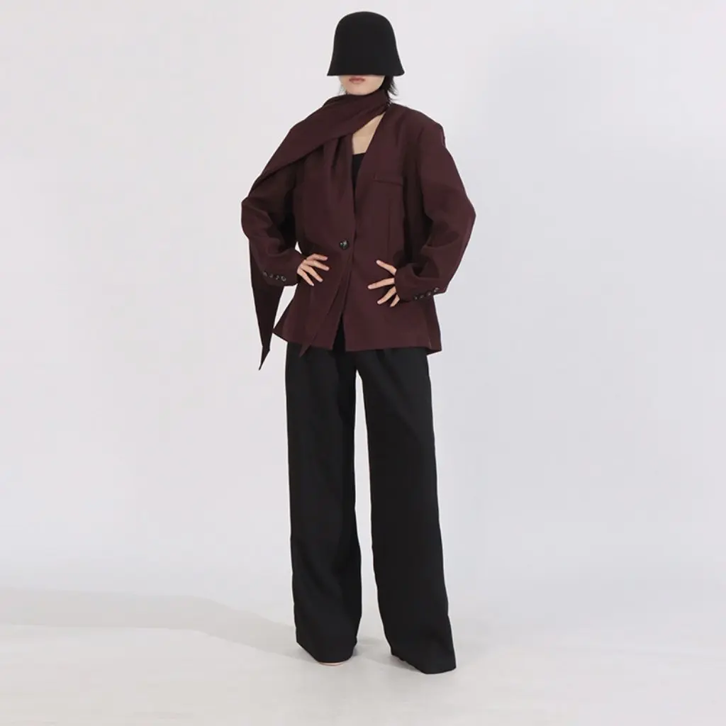 Women's Personalized High-End Slim Fit Suit Jacket Autumn Loose Silhouette Shawl Streamer Trendy Upper Wear
Women's Personalized High-End Slim Fit Suit Jacket Autumn Loose Silhouette Shawl Streamer Trendy Upper Wear