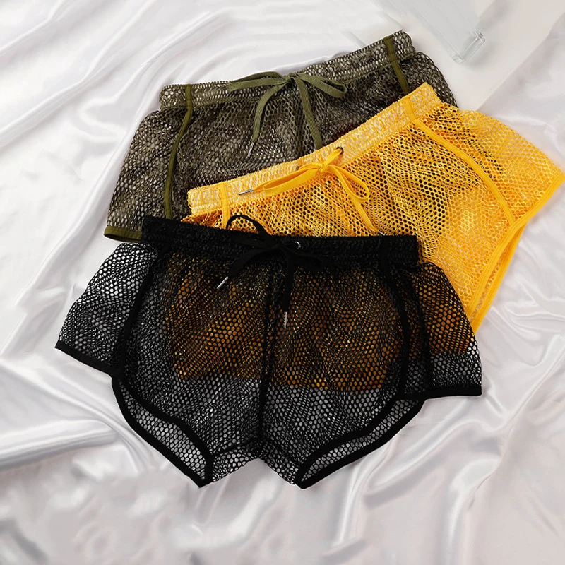 Summer Men Sport Shorts Hollow Mesh Loose Drawstring Elastic Waist Quick Dry Jogging Gym Vacation Beach Shorts
Summer Men Sport Shorts Hollow Mesh Loose Drawstring Elastic Waist Quick Dry Jogging Gym Vacation Beach Shorts