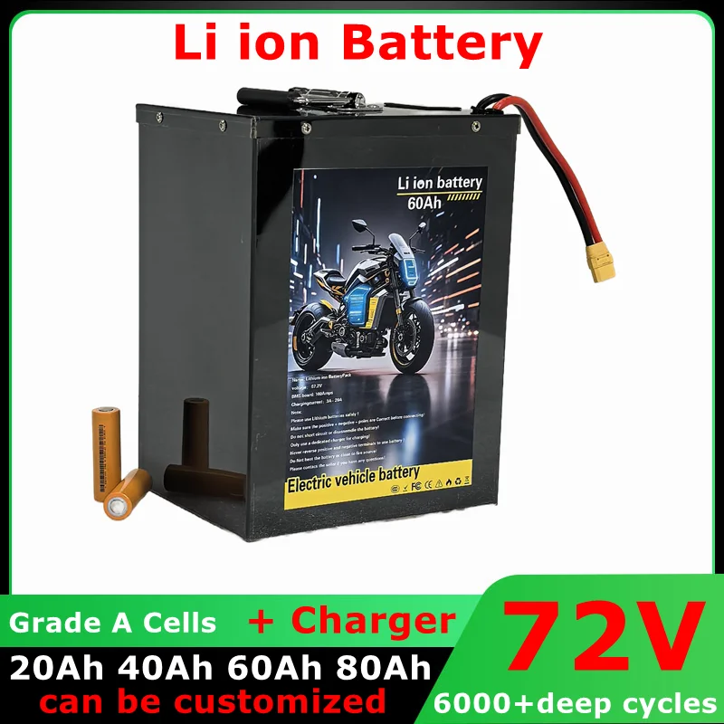 Battery Li-ion 72V 20ah 40ah 60ah 80ah Pack with BMS For Electric Motorboat Golf Cart Energy Storage Tricycle, scooter, RV.
Battery Li-ion 72V 20ah 40ah 60ah 80ah Pack with BMS For Electric Motorboat Golf Cart Energy Storage Tricycle, scooter, RV.