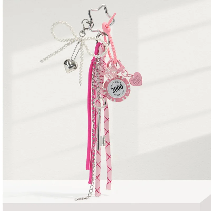 Pink Chip Bag Charm Handmade DIY Hanging Rope Beaded Bow Decoration Keychain Delicate
Pink Chip Bag Charm Handmade DIY Hanging Rope Beaded Bow Decoration Keychain Delicate