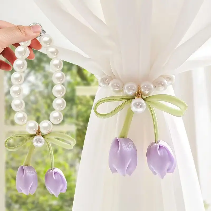 25/45CM Creative Fashion Tulip Pearl Curtain Straps Adjustable Elegant Curtain Tieback Beautifully Curtains Tie Rope Homestay
25/45CM Creative Fashion Tulip Pearl Curtain Straps Adjustable Elegant Curtain Tieback Beautifully Curtains Tie Rope Homestay