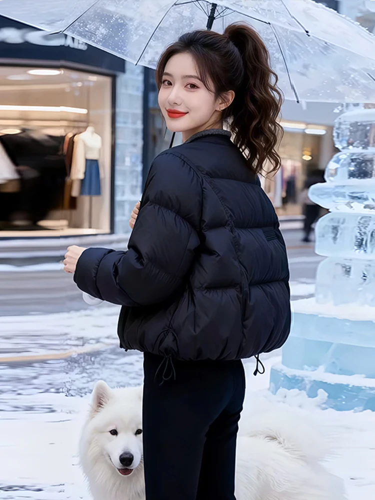 Fashionable Thickened down Cotton Jacket Women's Winter New Style Warm All-Match round Neck Splicing Short Cotton Coat
Fashionable Thickened down Cotton Jacket Women's Winter New Style Warm All-Match round Neck Splicing Short Cotton Coat