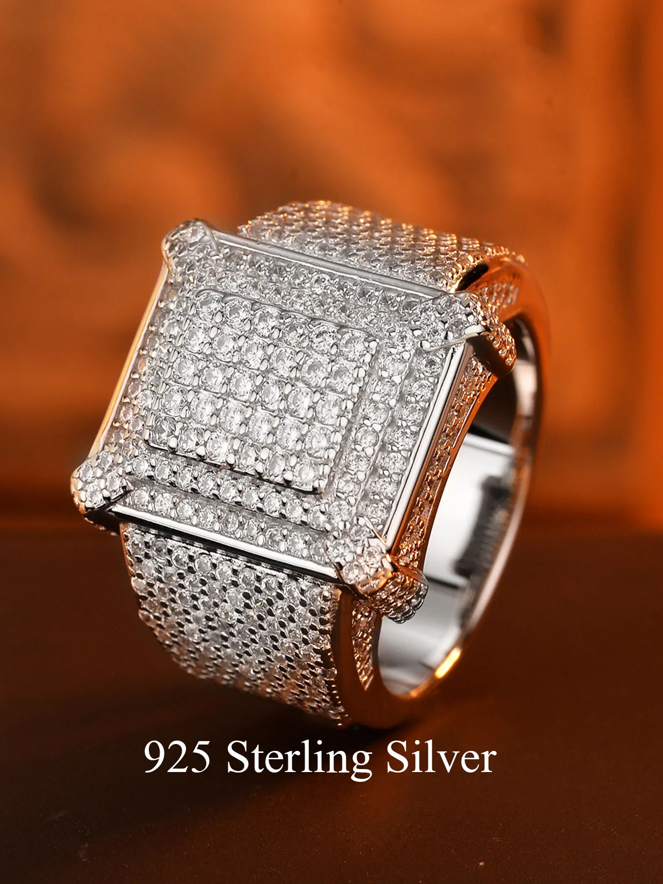 925 Sterling Silver Lady's Wide Face Ring,Luxurious And Fashionable, Layered Princess Square Design,Fully Set With 5A Zirconia
925 Sterling Silver Lady's Wide Face Ring,Luxurious And Fashionable, Layered Princess Square Design,Fully Set With 5A Zirconia