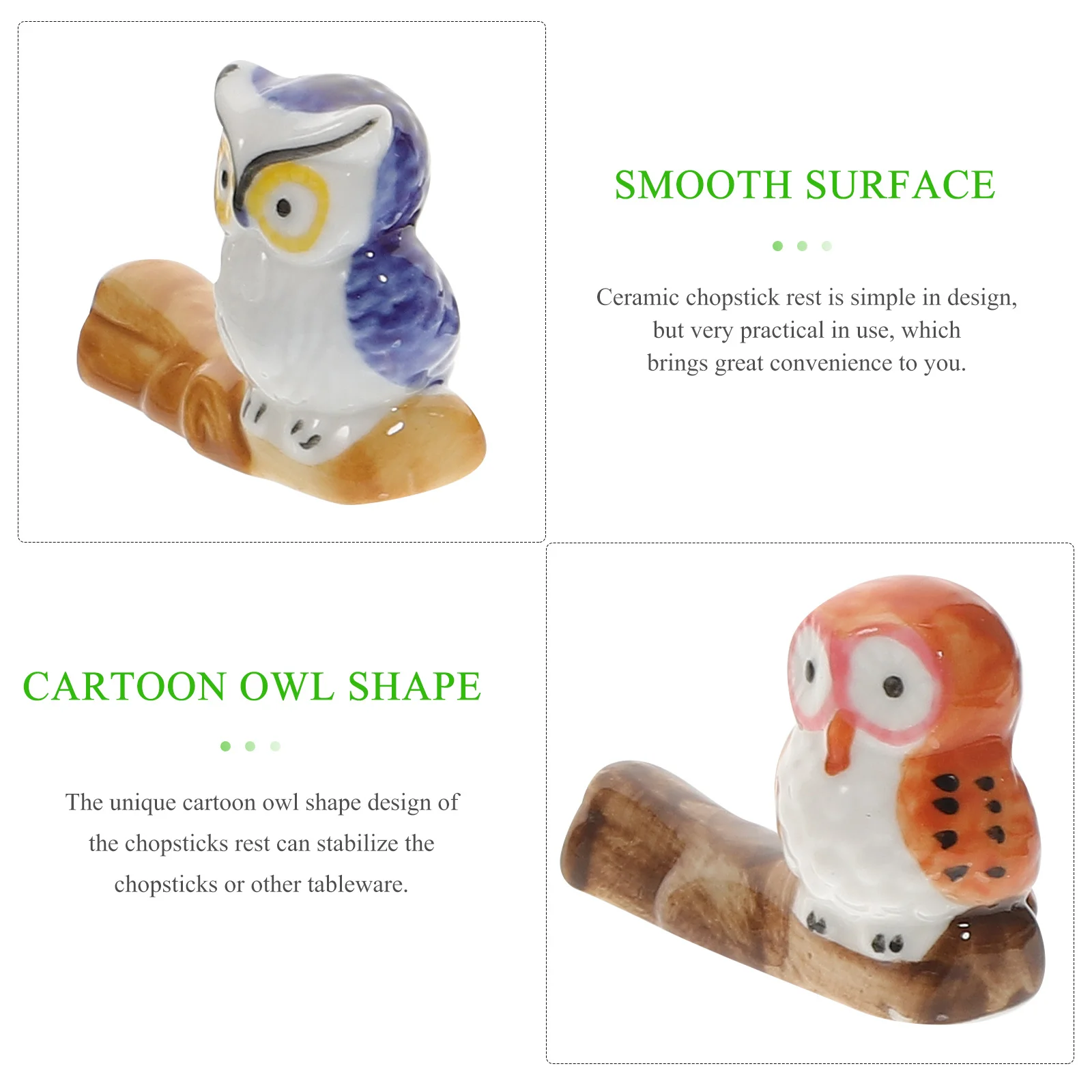 5Pcs Ceramic Owl Chopstick Holder Handmade Rest Rack Tableware Holder Kitchen Dining Decor Chopsticks Stand
5Pcs Ceramic Owl Chopstick Holder Handmade Rest Rack Tableware Holder Kitchen Dining Decor Chopsticks Stand