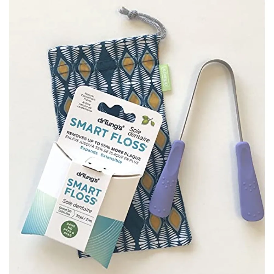 Stainless Steel Tongue Cleaner and Smart Floss Bundle - Tongue Cleaner for Adults,,Helps Freshens Breath, Natural Floss, Gentle
Stainless Steel Tongue Cleaner and Smart Floss Bundle - Tongue Cleaner for Adults,,Helps Freshens Breath, Natural Floss, Gentle