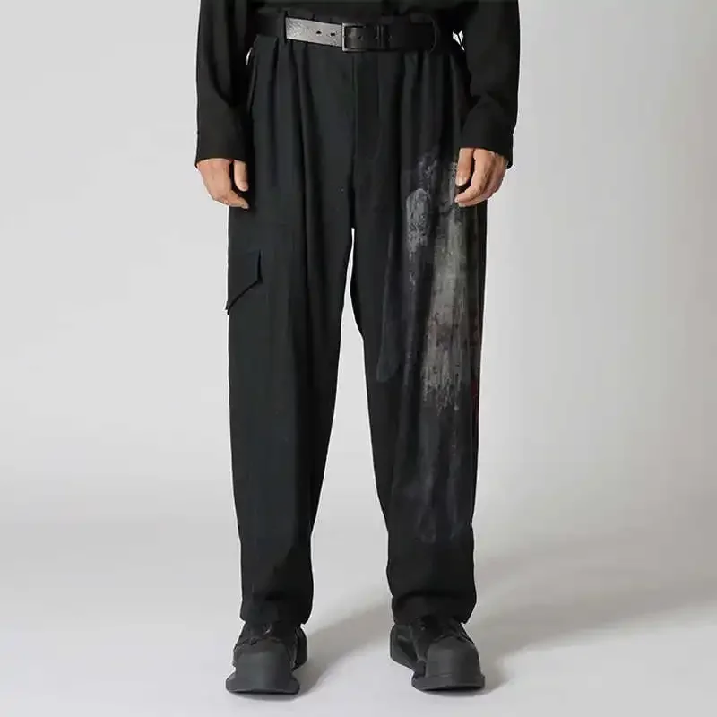 YOJI OOAK men's patterned printed slacks "reductionism" words jeans asymmetrical trousers for men
YOJI OOAK men's patterned printed slacks "reductionism" words jeans asymmetrical trousers for men