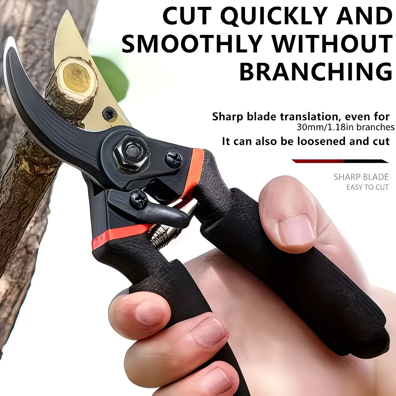 1 piece of thick SK5 steel pruning scissors for strong trimming of rough fruit trees gardening and pruning sponges comfortable
1 piece of thick SK5 steel pruning scissors for strong trimming of rough fruit trees gardening and pruning sponges comfortable