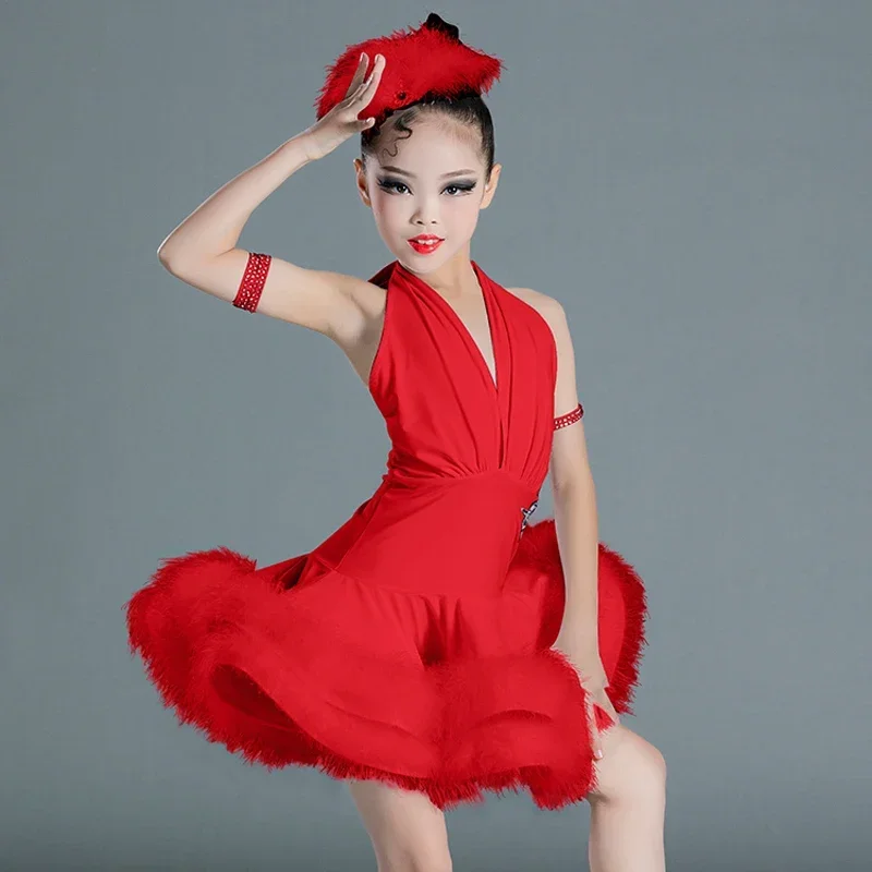 Girls Professional Latin Dance Dress White Fur Latin Clothes Ballroom Competition Clothes Kids Chacha Salsa Party Dresses
Girls Professional Latin Dance Dress White Fur Latin Clothes Ballroom Competition Clothes Kids Chacha Salsa Party Dresses