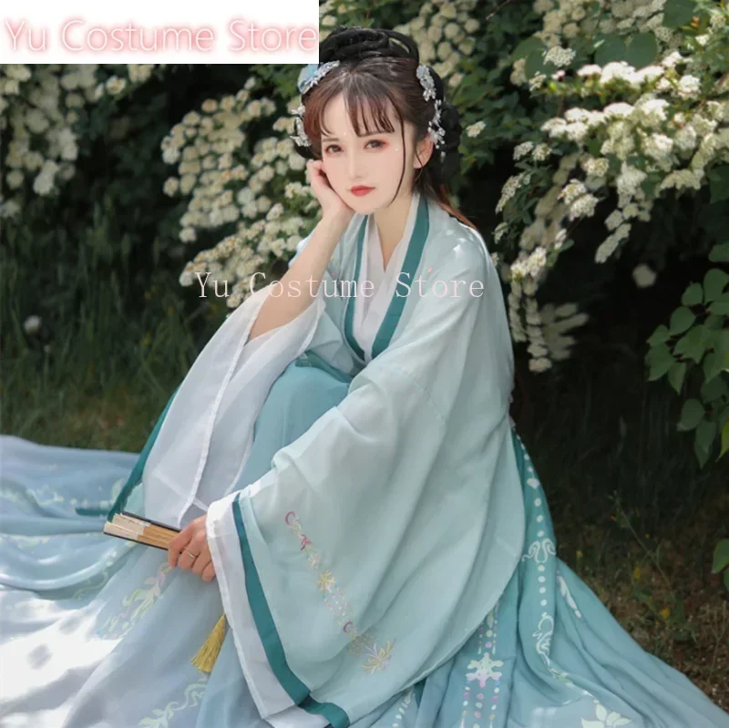 Yu Hanfu Women Chinese Traditional Embroidery Stage Dance Dress Female Fairy Cosplay Costume Hanfu Gradient Blue&Green
Yu Hanfu Women Chinese Traditional Embroidery Stage Dance Dress Female Fairy Cosplay Costume Hanfu Gradient Blue&Green