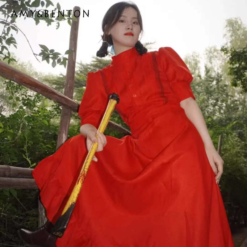 2025 Autumn New Halloween Women's Long Dress Punk Gothic Red Slimming Sweet Cool Sexy Puff Sleeve Elegant Lady Dresses Ladies
2025 Autumn New Halloween Women's Long Dress Punk Gothic Red Slimming Sweet Cool Sexy Puff Sleeve Elegant Lady Dresses Ladies