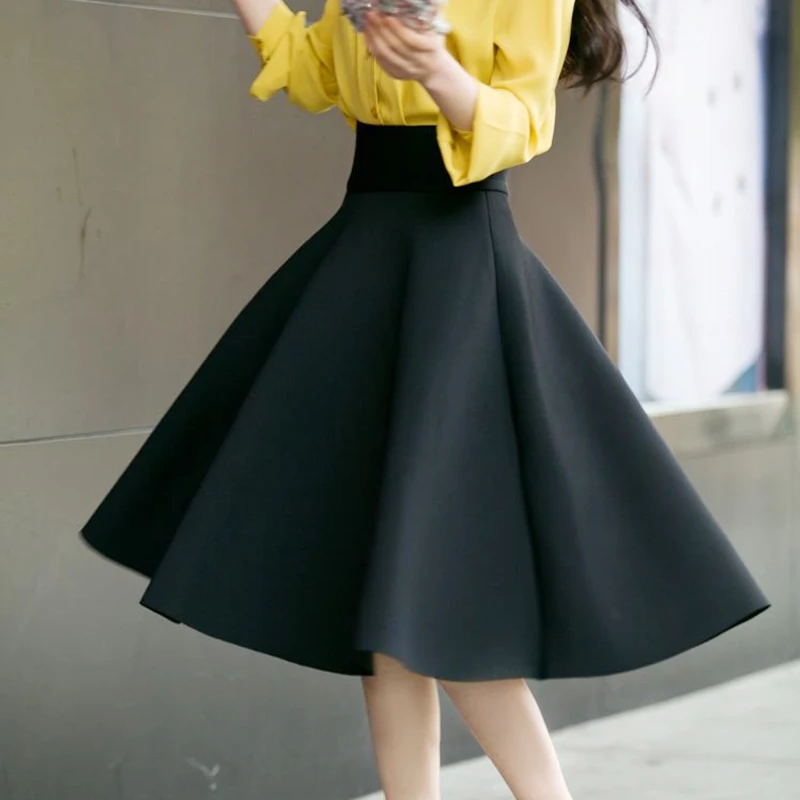 Korean Slim High Waist A-line Mid length New Half length Skirt pleated skirts mujer faldas de mujer 2025
Korean Slim High Waist A-line Mid length New Half length Skirt pleated skirts mujer faldas de mujer 2025